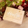 Personalised Wooden Starry Name Christmas Eve Box