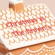 Close Up of Personalised Gingerbread House Ceramic Wax Melt Burner Roof