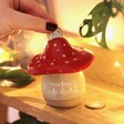 Personalised Message Ceramic Toadstool Money Box