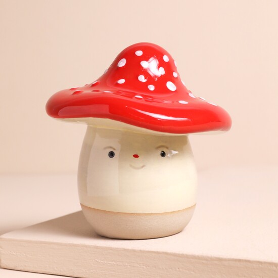 Ceramic Toadstool Money Box