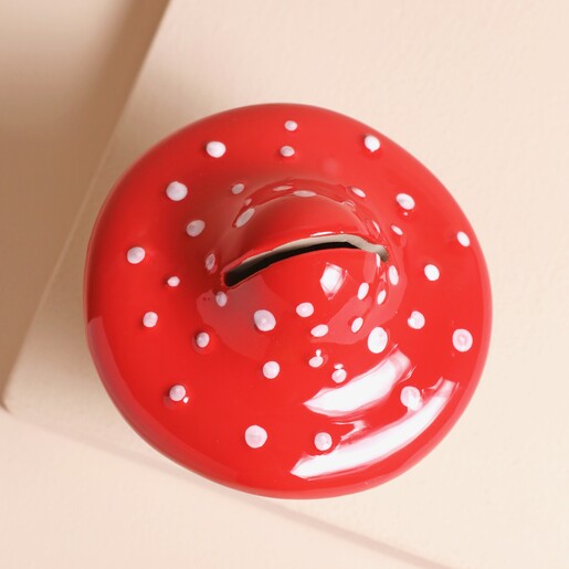 Money Slot Money Slot for the Personalised Name Ceramic Toadstool Money Box