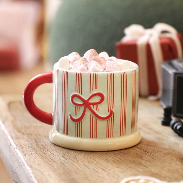 Merry Everything Festive Striped Ceramic Mug Merry Everything Festive Striped Ceramic Mug