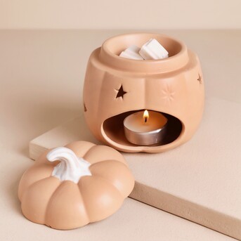 Ceramic Pumpkin Starry Wax Burner