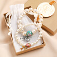 20th Anniversary Pearl Charm Bracelet in 20th Anniversary Packaging and a Hessian Bag