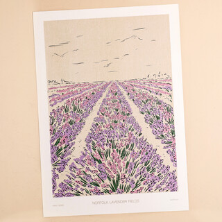 Jenna Crush Norfolk Lavender  A3 Print