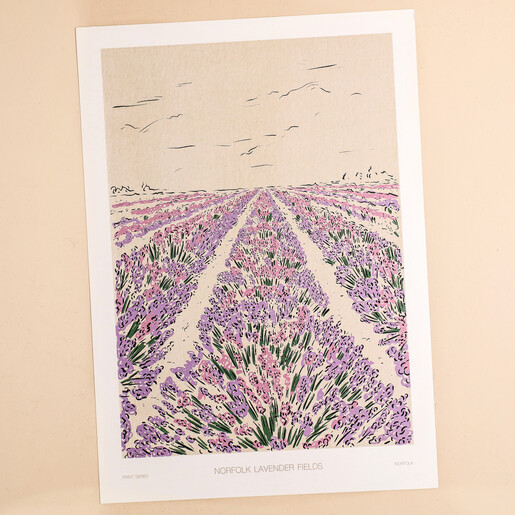 Jenna Crush Norfolk Lavender Unframed A3 Art Print Jenna Crush Norfolk Lavender Unframed A3 Art Print