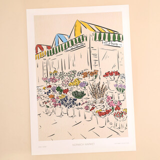 Jenna Crush Norwich Market A3 Art Print