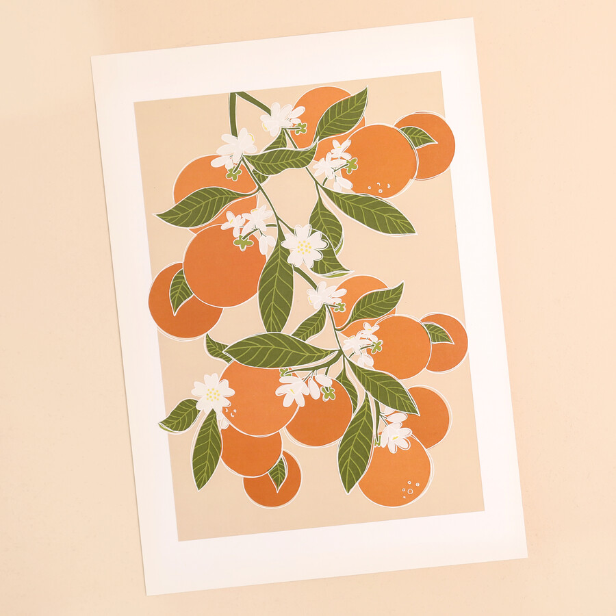Orange Blossom Unframed A4 Art Print | Jenna Crush | Lisa Angel
