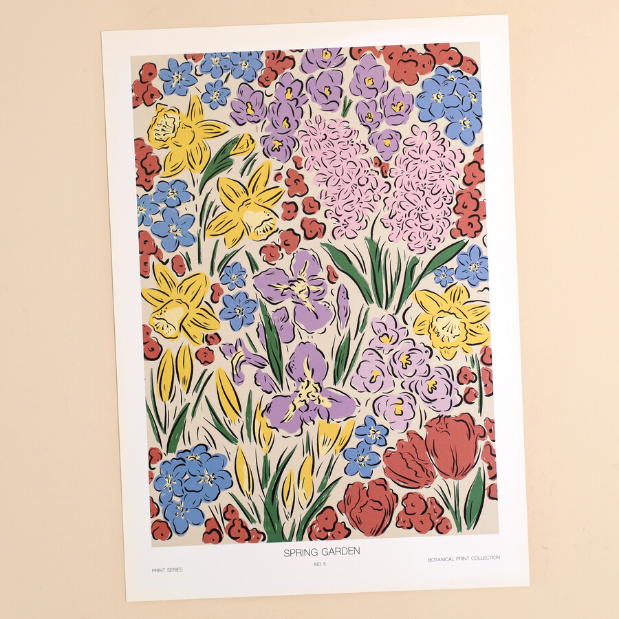 Spring Garden Floral Unframed A3 Print | Jenna Crush | Lisa Angel