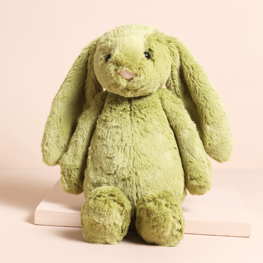  Medium Bashful Moss Bunny 緑うさぎ Jellycat Bashful Moss Bunny - Medium — Bird in Hand