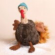 Jellycat Theo Turkey Soft Toy on a neutral background