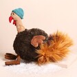 Jellycat Theo Turkey Soft Toy with a side view