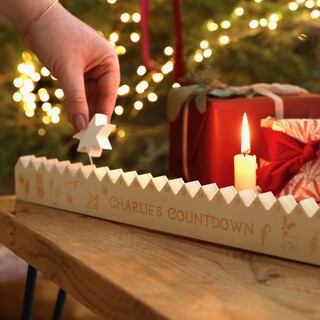 Personalised Wooden Children's Christmas Advent Countdown