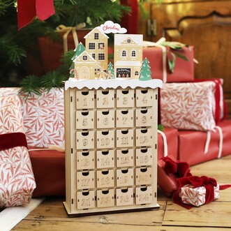 Personalised Fill Your Own Gingerbread Village Cutout Advent Calendar