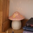 Ceramic LED Pink and White Toadstool Light