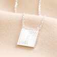 Silver Pendant for the Personalised Sunbeam Square Pendant Necklace 