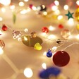 Close Up of Beads and Charms on Battery Powered Folklore Colourful Charm Wire String Lights