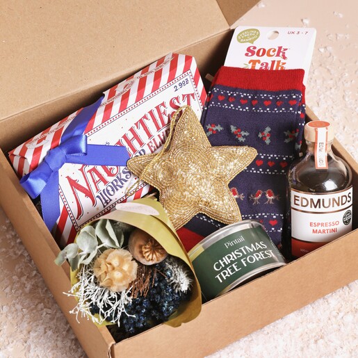 Product selection inside hamper Products inside of Christmas Build Your Own Gift Hamper