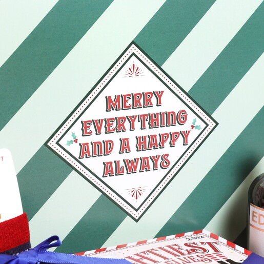 Close up Christmas Sleeve Packaging sleeve Christmas Build Your Own Gift Hamper