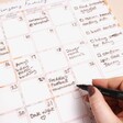 Personalised Floral Monthly Wipeable Acrylic Wall Planner