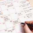 Personalised Floral Monthly Wipeable Acrylic Wall Planner