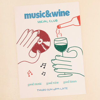Lune Club Music and Wine Social Club Unframed A3 Print