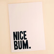 Lune Club Nice Bum Unframed A3 Print in Beige