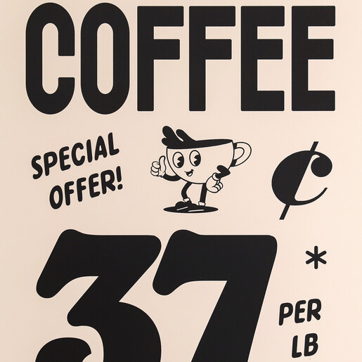 Lune Club Vintage Coffee Advert Unframed A3 Print