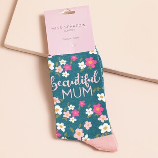 Miss Sparrow Beautiful Mum Socks in Teal