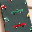 Close Up of Men's Green Classic Car Socks