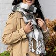 Charcoal Tartan Winter Scarf