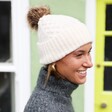 Cream Cable Knit Bobble Hat