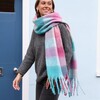 Model Shot of Ombre Check Winter Scarf