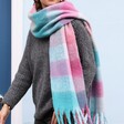 Ombre Check Winter Scarf