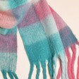 Close Up of Ombre Check Winter Scarf