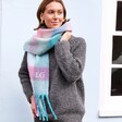 Personalised Ombre Check Winter Scarf