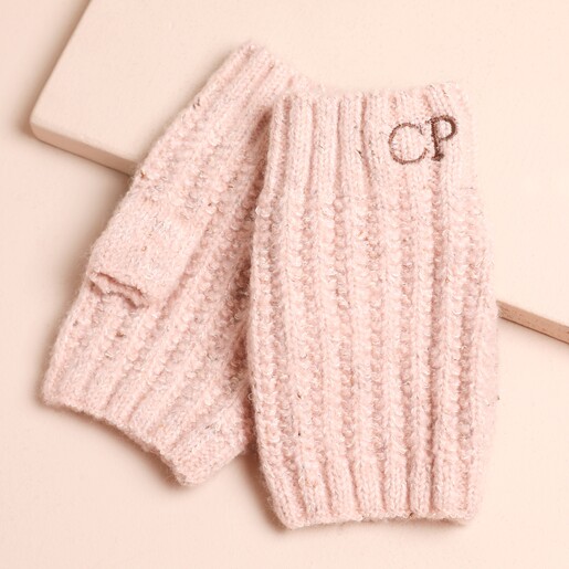 Personalised Embroidered Knitted Hand Warmers Personalised Embroidered Knitted Hand Warmers