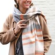 Terracotta Stripe Winter Scarf