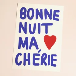 Nephthys Illustrated Bonne Nuit Ma Cherie A3 Print