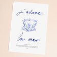 J'Adore La Mer Print Brushstroke A3 Print