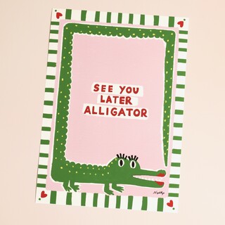 Nephthys Illustrated See You Later Alligator A4 Print