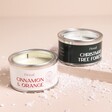 Pintail Petite Paint Pot Cinnamon and Orange Candle With Christmas Forest Pine Candle