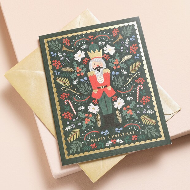 Rifle Paper Co. Evergreen Nutcracker Christmas Card