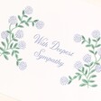 Close Up of Hydrangea Flower Sympathy Card