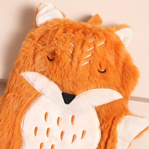 Close Up of Finley Fox Hot Water Bottle