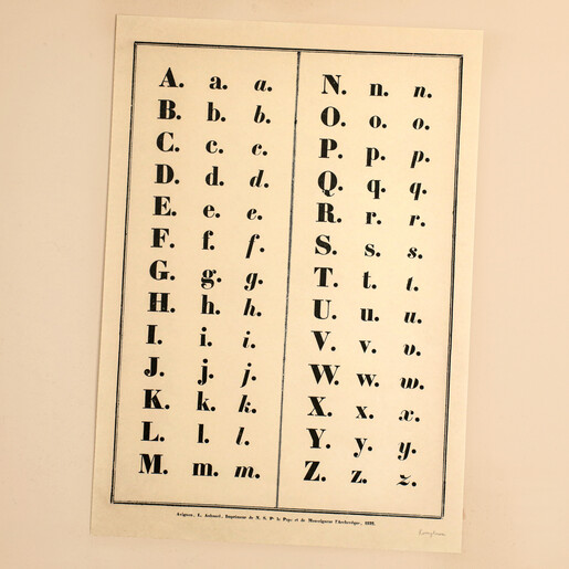 Roomytown Vintage Alphabet A3 Print
