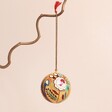 Gold Paper Mache Floral Bauble