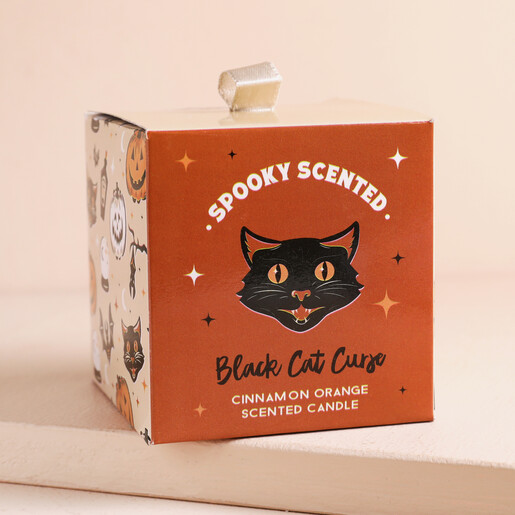 Packaging for Black Cat Cinnamon Orange Candle