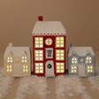 Light Up Set Of 3 Ceramic LED Light Up Houses