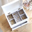 White Jewellery Box with Drawers